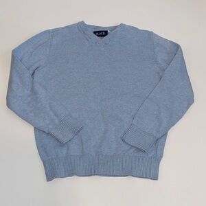 The Children's Place Pale Blue V-Neck Knit Sweater